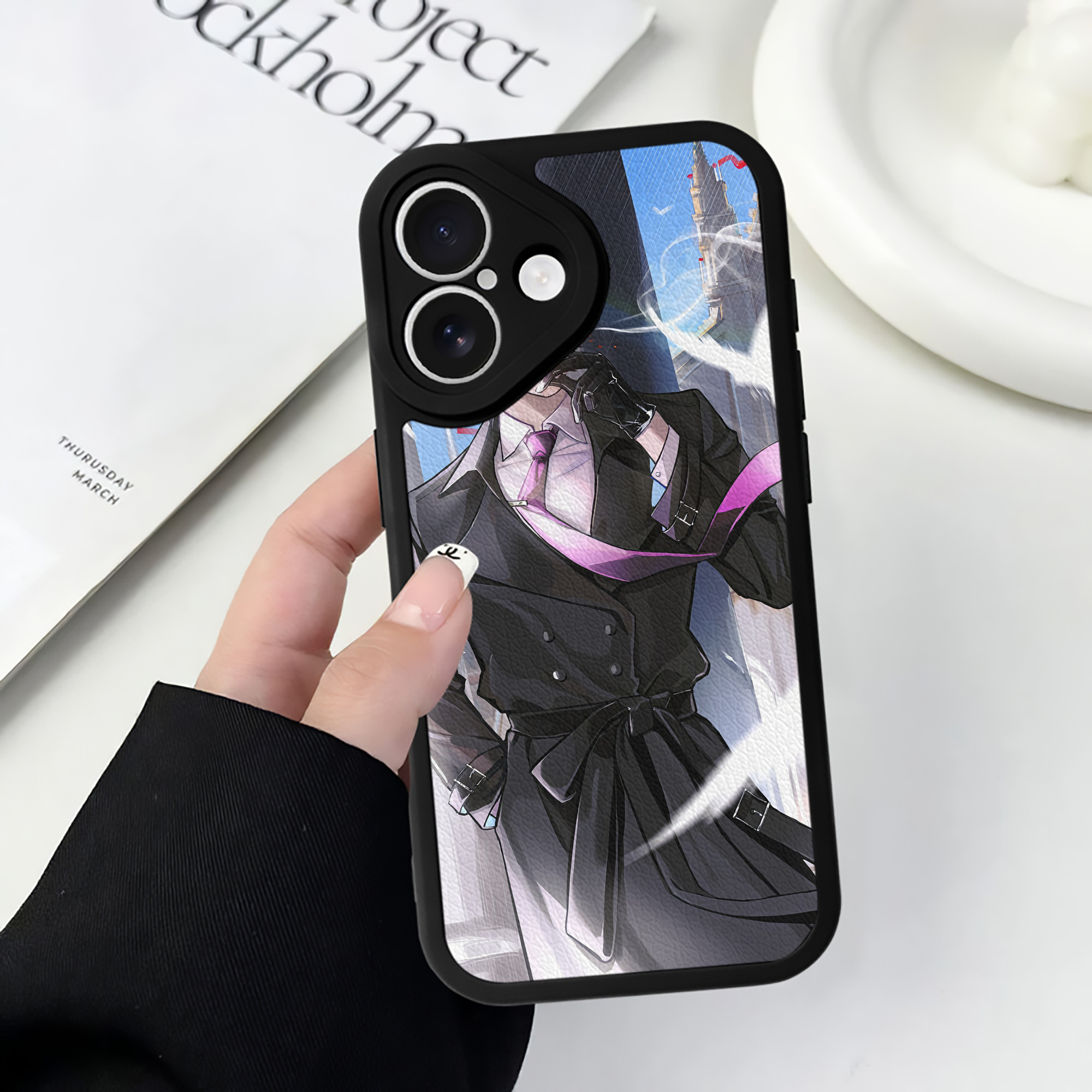 （画像用） 文豪ストレイドッグス Bungo Stray Dogs 【iPhone 16シリーズ対応】シリコンスマホケース（レザー調） 材質：シリコン